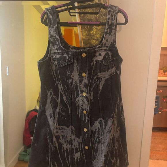 Ganni Women's Black and Grey Dress - Picture 5 of 5